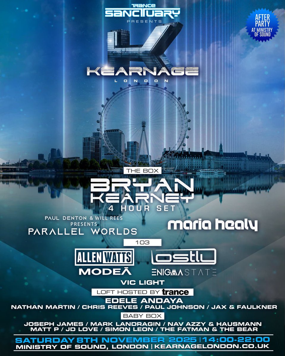 Super proud to announce that I’ll be returning to play for <a href="/TranceSanctuary/">TRANCE SANCTUARY</a> in November, this time opening the 103 room @ Ministry of Sound 😍