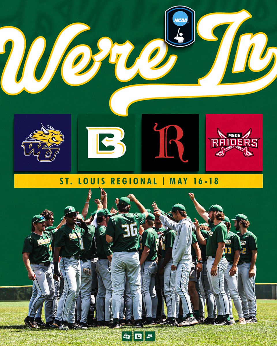 𝐖𝐄'𝐑𝐄 𝐈𝐍!

We're headed to STL and will begin our NCAA Tournament run against Rhodes in the Opening Round

#GoGreen | #GreenCollar