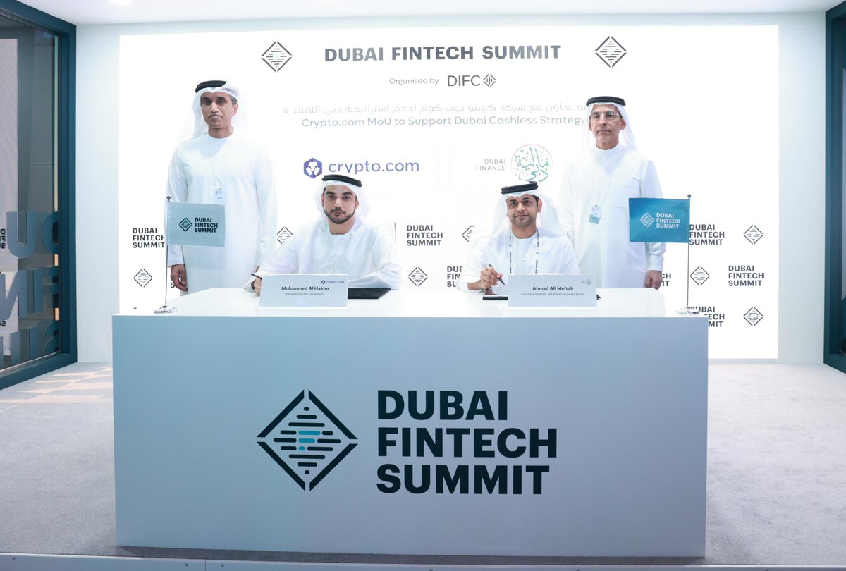 Dubai Finance (DOF) has signed a Memorandum of Understanding (MoU) with Crypto.com, a globally recognised cryptocurrency trading platform, to enable the payment of government service fees using cryptocurrencies—an initiative that marks a significant step in advancing