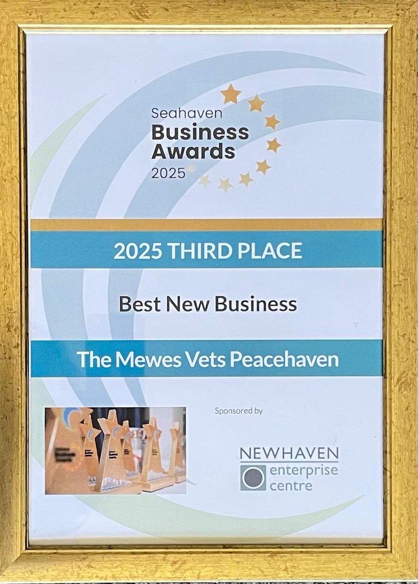 The Mewes Vets (@mewesvets) on Twitter photo Thrilled to announce <a href="/MewesVets/">The Mewes Vets</a> came 3rd in 'Best New Business' category at 'Seahaven Business Awards 2025' organised by <a href="/newhavenchamber/">Newhaven Chamber of Commerce.</a> & held at <a href="/The_AmexStadium/">American Express Stadium</a>. We can't thank all our clients & their pets enough for all their support! ๐พ #Brighton #Rottingdean #Peacehaven Thrilled to announce <a href="/MewesVets/">The Mewes Vets</a> came 3rd in 'Best New Business' category at 'Seahaven Business Awards 2025' organised by <a href="/newhavenchamber/">Newhaven Chamber of Commerce.</a> & held at <a href="/The_AmexStadium/">American Express Stadium</a>. We can't thank all our clients & their pets enough for all their support! ๐พ #Brighton #Rottingdean #Peacehaven