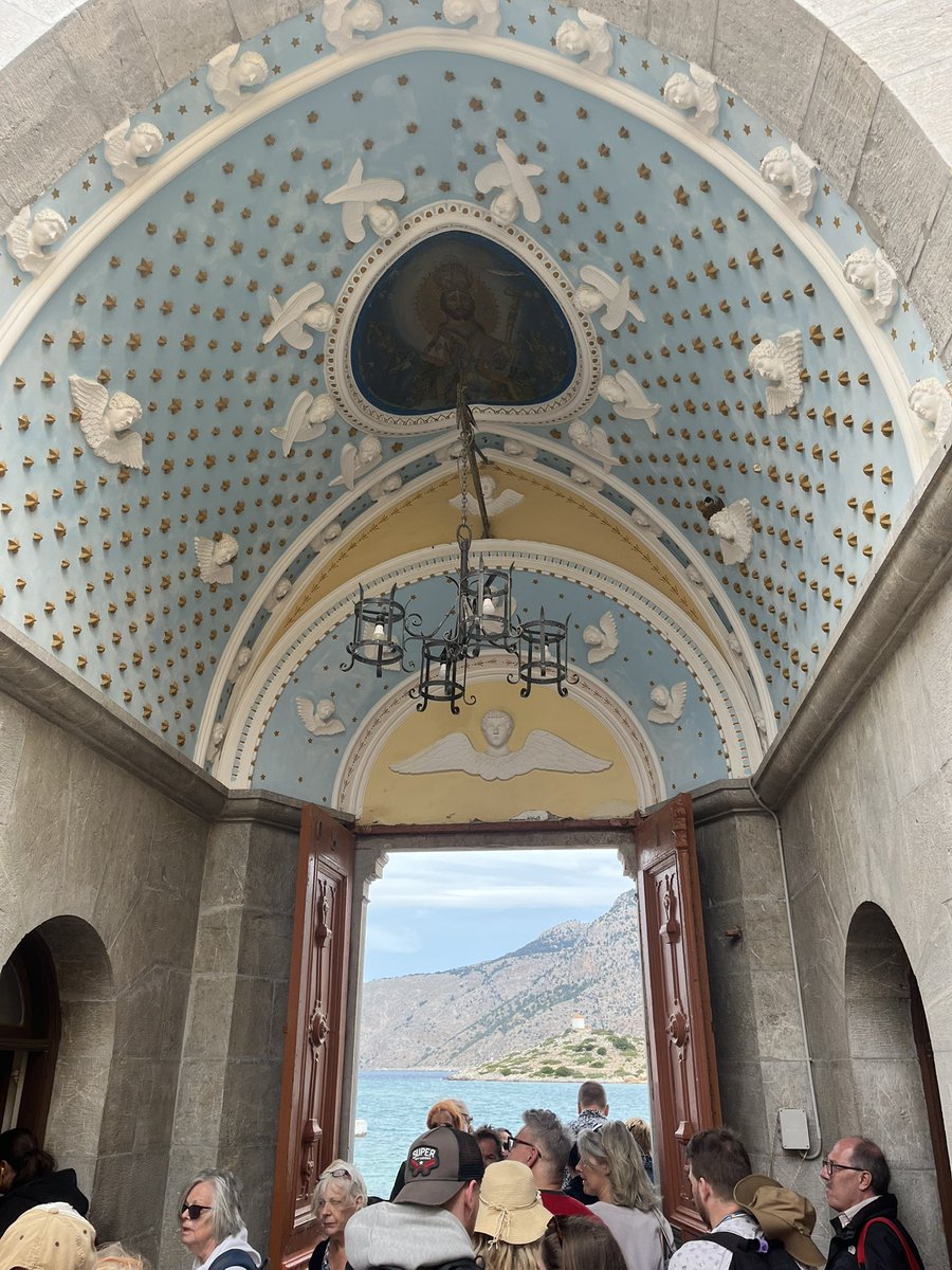 Ron_ejuleff's tweet photo. We also stopped off here at #Panormitis on our boat trip from #Rhodes today.  Beautiful! 👌😍😎☀️🍹 #Greece 🇬🇷 @jet2tweets https://t.co/pGyyvUWZ7i