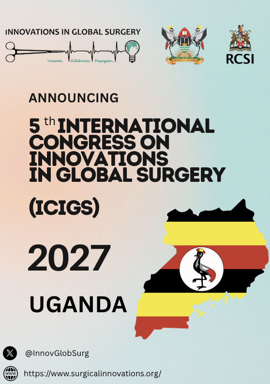 Innovations in Global Surgery 2025 (@icigs2025) on Twitter photo ICIGS is going biennial — now every two years for continued impact, innovation & inspiration
🎉 Save the date: The 5th International Congress for Innovations in Global Surgery is landing in beautiful Uganda in 2027! 🇺🇬 Delighted to be partnering with <a href="/RCSI_GlobalSurg/">RCSI Institute of Global Surgery</a> <a href="/Makerere/">Makerere University</a> ICIGS is going biennial — now every two years for continued impact, innovation & inspiration
🎉 Save the date: The 5th International Congress for Innovations in Global Surgery is landing in beautiful Uganda in 2027! 🇺🇬 Delighted to be partnering with <a href="/RCSI_GlobalSurg/">RCSI Institute of Global Surgery</a> <a href="/Makerere/">Makerere University</a>