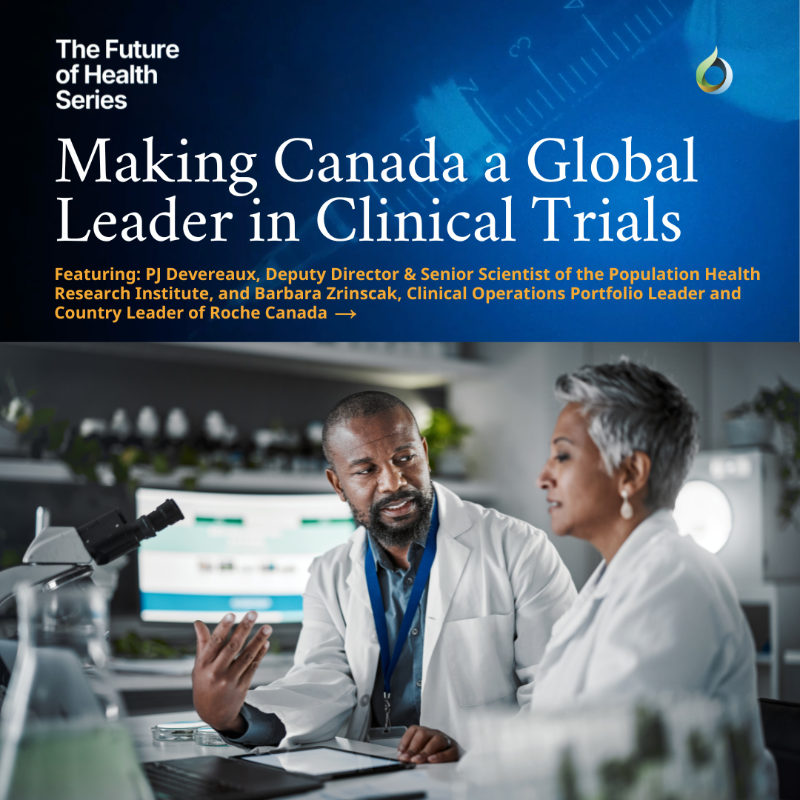 FuturEconomy's tweet photo. Right now, Canada is falling behind in clinical trials — and that’s costing us lives and opportunity. 

What’s at stake, and how can we lead?

Learn more in the seventh episode of our #FutureOfHealth Series: Driving Canadian Healthcare Forward.
