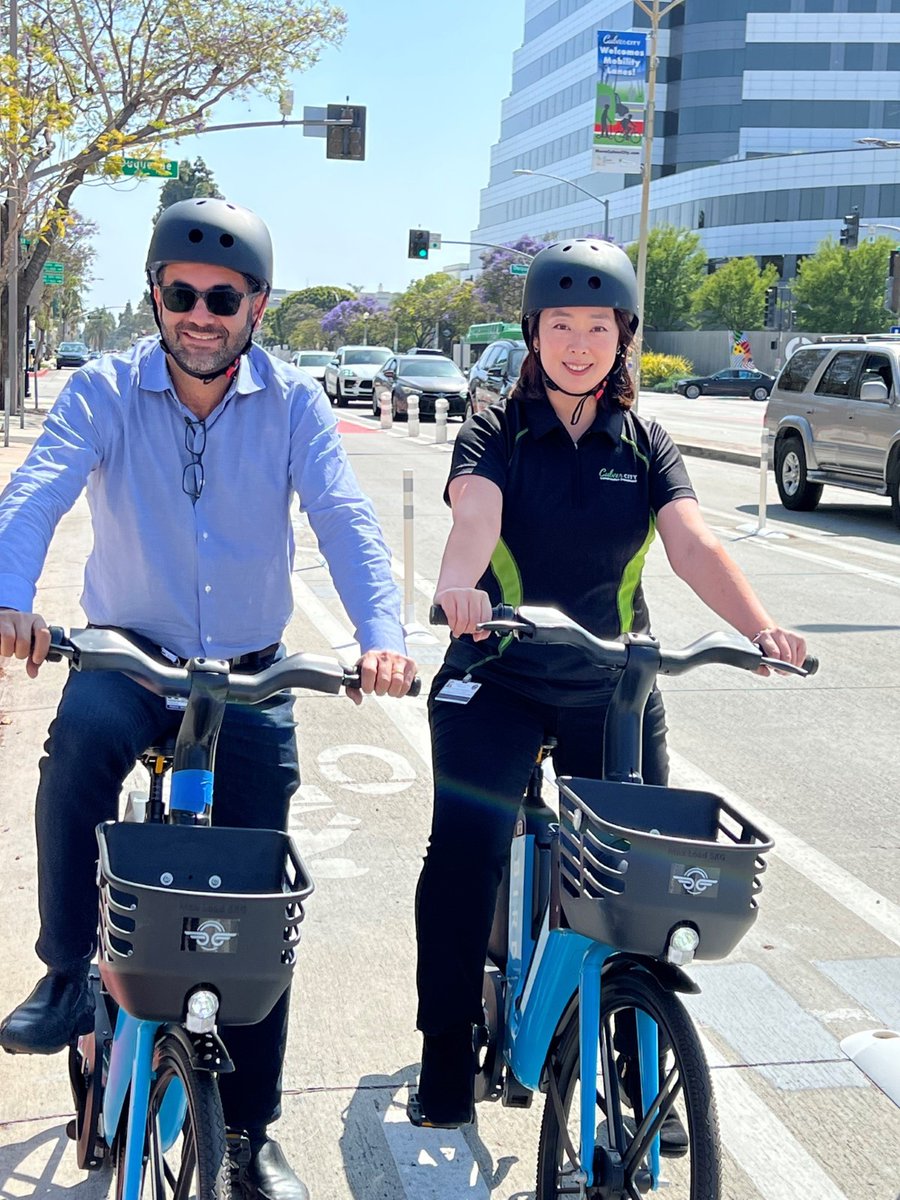 It is finally Bike Week! Check out our CTO, Diana Chang, and a few of our interns as they ride into Bike Week in style. 🚲
New to Biking?
•  Biking Tips: culvercitybus.com/Rider-Informat…
•  Biking in Culver City: BikeCulverCity.org
•  Bike Month Activities: metro.net/bikemonth