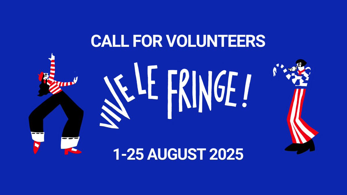 📢 Call for volunteers! 🌟

We’re looking for #volunteers to help us during our "Vive le Fringe!" Festival in August 🎭 Volunteers can help with our communication, box-office or cultural missions, and see our shows for free!

Applications until 16 June:
👉 ifecosse.org.uk/call-for-volun…