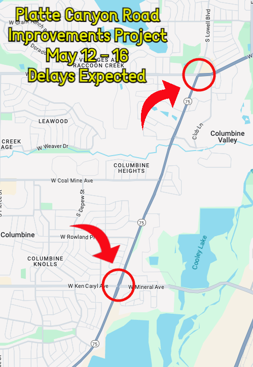 HEADS UP: The Platte Canyon Road Improvements Project will begin the second phase of work beginning the week of May 12, as crews begin work at the intersection of South Platte Canyon Road and West Bowles Avenue. Click here for more info: ow.ly/Qtvx50VRexN