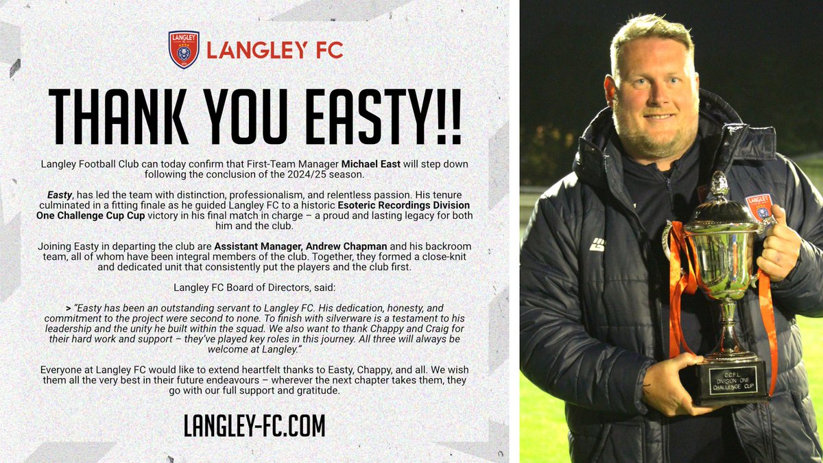 Club Statement - Thank You Easty!!

👇👇