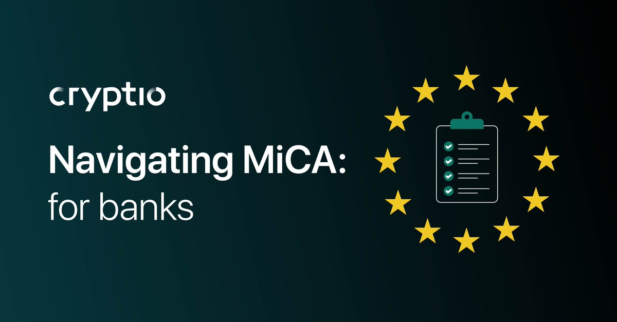 For #banks, MiCA isn’t just regulation - it’s a fast track to dominate #crypto markets with first-mover compliance and operational excellence.

Cryptio automates key #MiCA requirements - from customer-corporate asset segregation to audit-ready reporting.

Blockchain activity,
