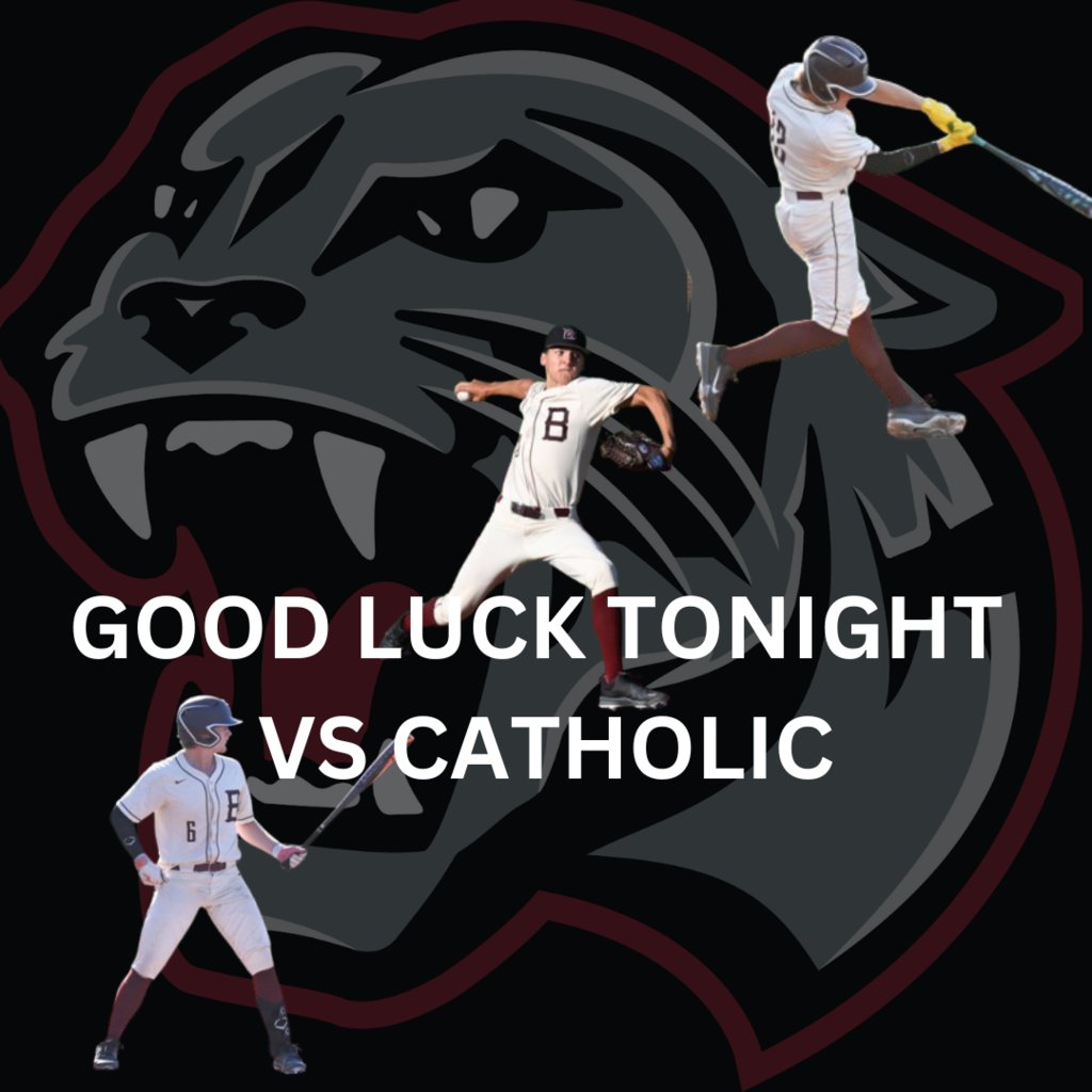 Best of luck to Panther baseball tonight at Everett Field for their final regular season game! Graphic design: Braxton S.  #bhs #bhspanthers20242025 #bhsbaseball