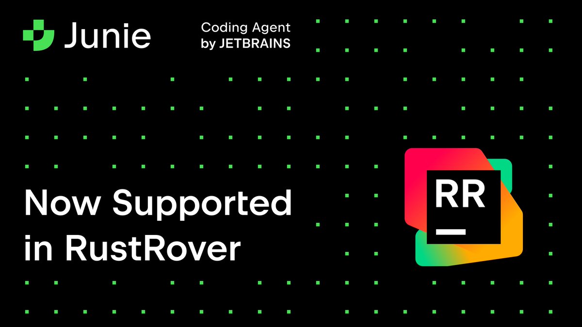 RustRover, a JetBrains IDE (@rustrover) on Twitter photo Junie, the coding agent by JetBrains, is now generally available for #RustRover! 🚀
Try Junie now jb.gg/rrjunie Junie, the coding agent by JetBrains, is now generally available for #RustRover! 🚀
Try Junie now jb.gg/rrjunie