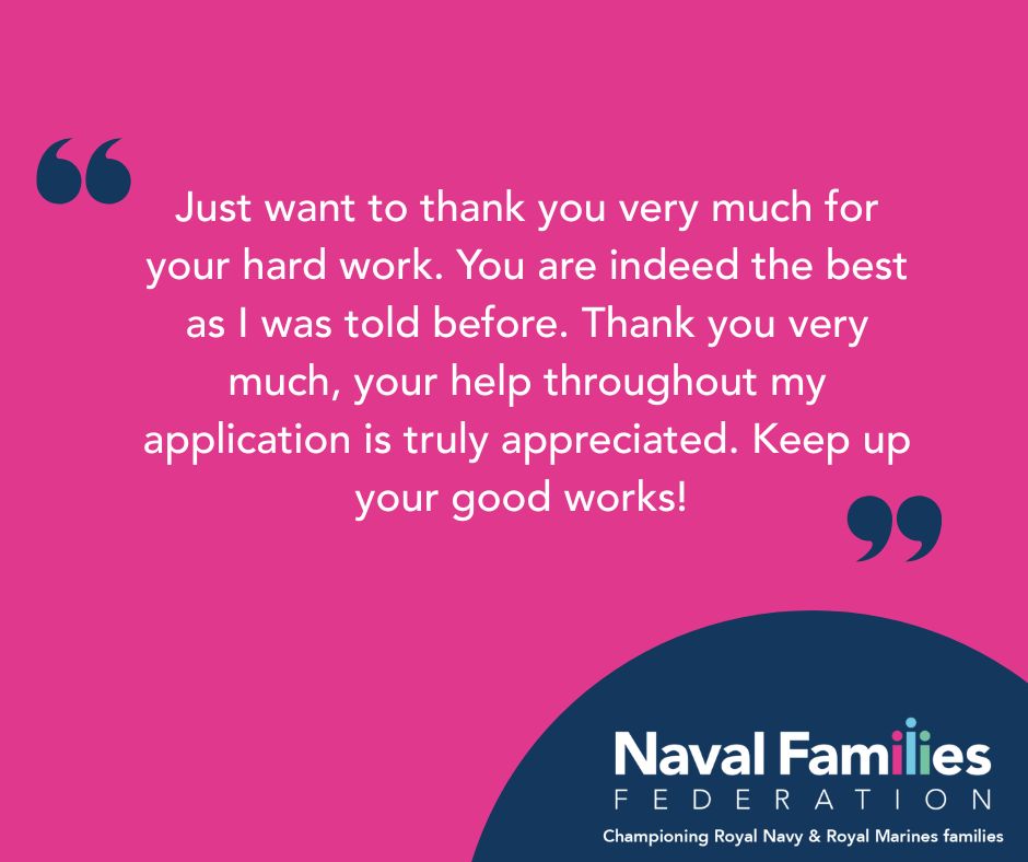 The NFF is here to support you by driving change and championing RN and RM families as you navigate both serving and civilian life challenges. 
We loved this message that came through for our Immigration Caseworkers who help to bring families together: buff.ly/tnaayXE