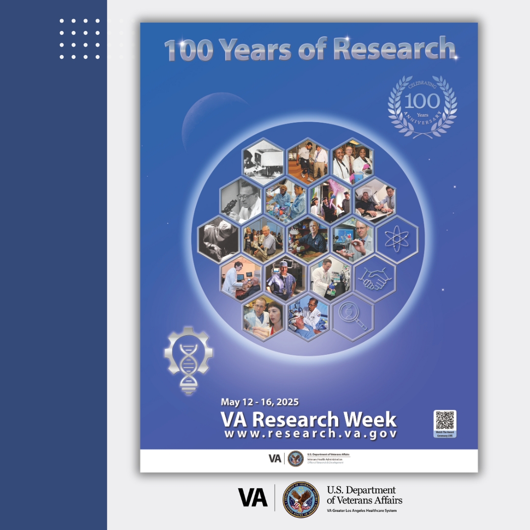 GLA Research Service celebrates VA Research Week 2025: 100 Years of Research. For more information, visit research.va.gov/researchweek/.

#VAResearch #Veterans #VAResearch_LA #ResearchWeek #100Years