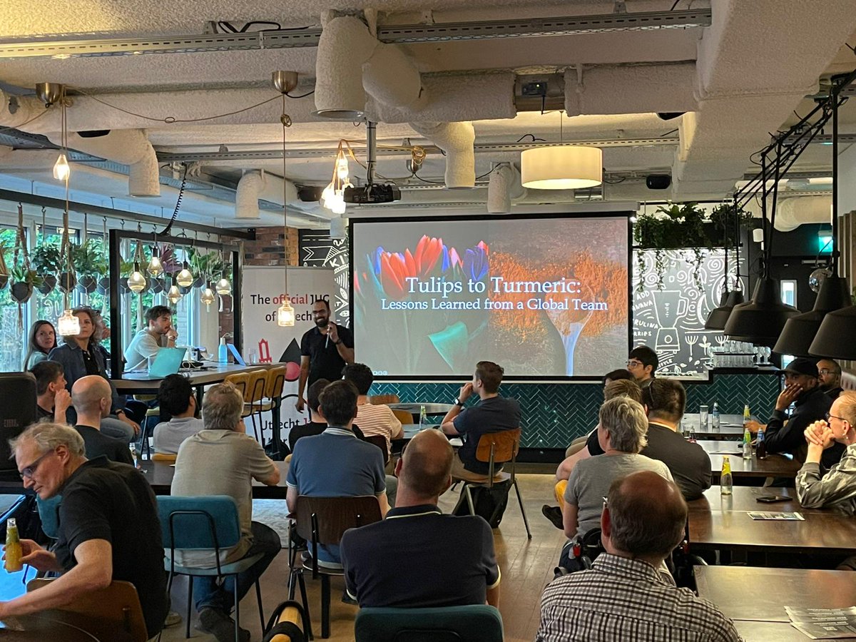 Utrecht Java User Group (@utrechtjug) on Twitter photo And we're off to a great evening here at <a href="/KVK_NL/">Kamer van Koophandel</a> with Rijo Sam on Tulips to Turmeric: Lessons Learned from a Global Team And we're off to a great evening here at <a href="/KVK_NL/">Kamer van Koophandel</a> with Rijo Sam on Tulips to Turmeric: Lessons Learned from a Global Team