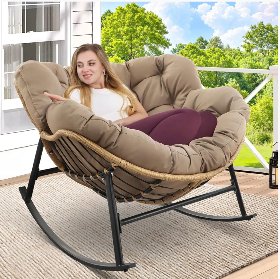 GDealsonline's tweet photo. Wicker Papasan Rocker with Water Resistant Cushion Cover
This oversized wicker papasan rocker is the ultimate blend of style and comfort, perfect for both indoor and outdoor lounging
$150.76
https://t.co/zVCWu9MGQv...
#outdoorfurniture #outdoorfurnituredesign #rockingchairs https://t.co/HSy4uJZQjc