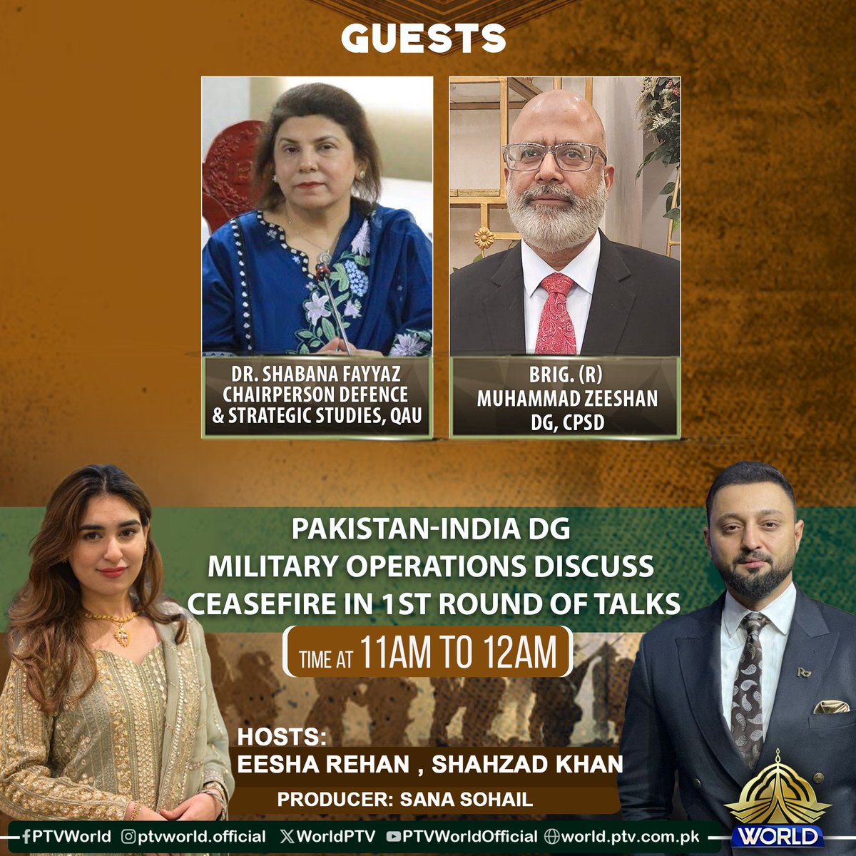 Watch: Special Transmission
Time: Tomorrow at 11:05 am Live