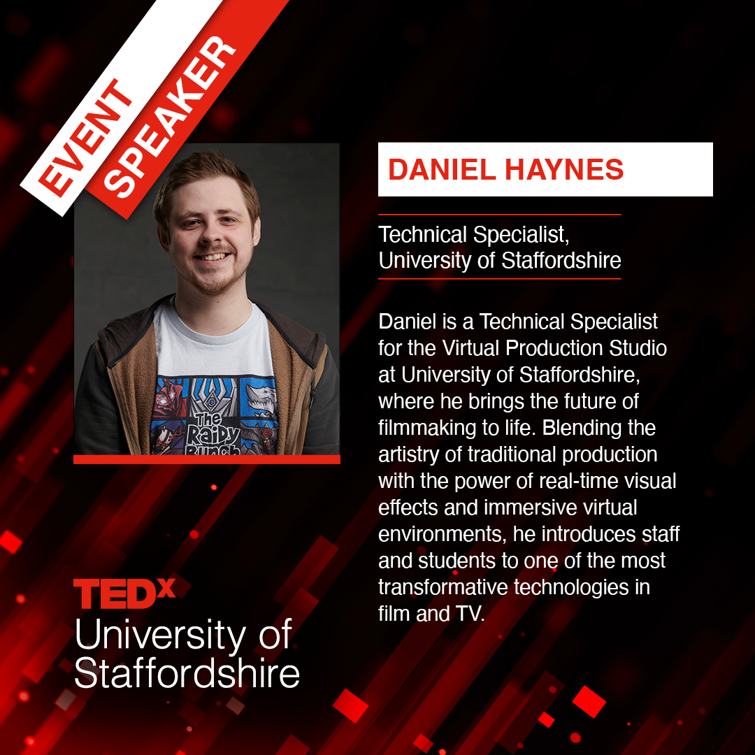 Virtual Production Expert. VFX Specialist. Digital Innovator. 

We’re excited to welcome Daniel Haynes, Technical Specialist in Virtual Production at University of Staffordshire.

See the full speaker line-up: bit.ly/4j4bO0i