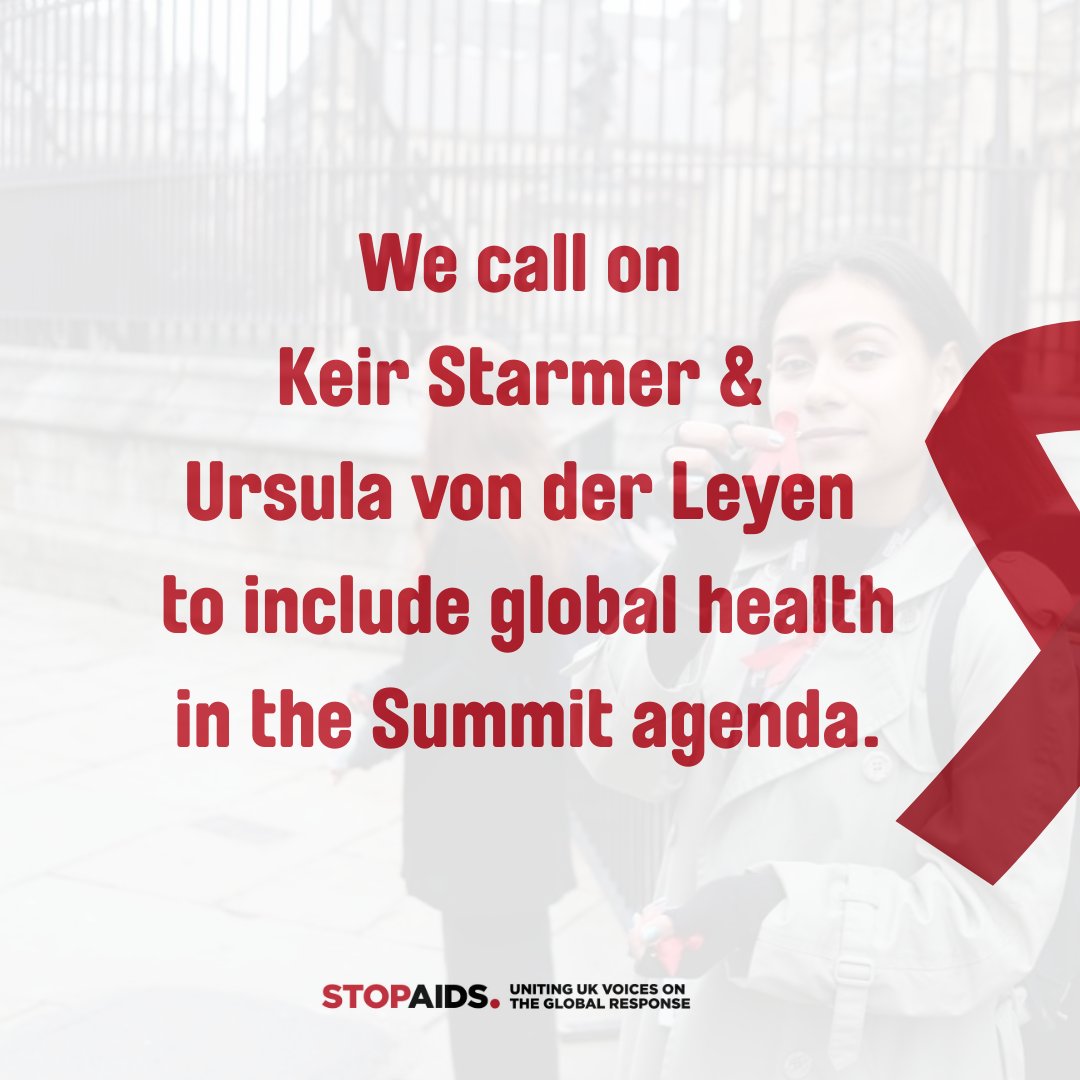 STOPAIDS (@stopaids) on Twitter photo Ahead of the UK-EU Summit on 19 May, we urge leaders to prioritise global health in the Summit's agenda.🌎
With both the UK & EU co-hosting the <a href="/GlobalFund/">The Global Fund</a> & <a href="/gavi/">Gavi, the Vaccine Alliance</a> replenishments, this is a key moment to reaffirm commitment to multilateralism.
Lives depend on it. Ahead of the UK-EU Summit on 19 May, we urge leaders to prioritise global health in the Summit's agenda.🌎
With both the UK & EU co-hosting the <a href="/GlobalFund/">The Global Fund</a> & <a href="/gavi/">Gavi, the Vaccine Alliance</a> replenishments, this is a key moment to reaffirm commitment to multilateralism.
Lives depend on it.