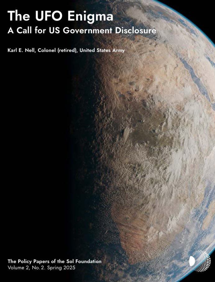 Tim Gallaudet (@gallaudettim) on Twitter photo My colleague Karl Nell knocked it out of the park with his latest <a href="/_SolFoundation/">The Sol Foundation</a> paper calling for controlled #UAP disclosure!
thesolfoundation.org/publication/th… My colleague Karl Nell knocked it out of the park with his latest <a href="/_SolFoundation/">The Sol Foundation</a> paper calling for controlled #UAP disclosure!
thesolfoundation.org/publication/th…