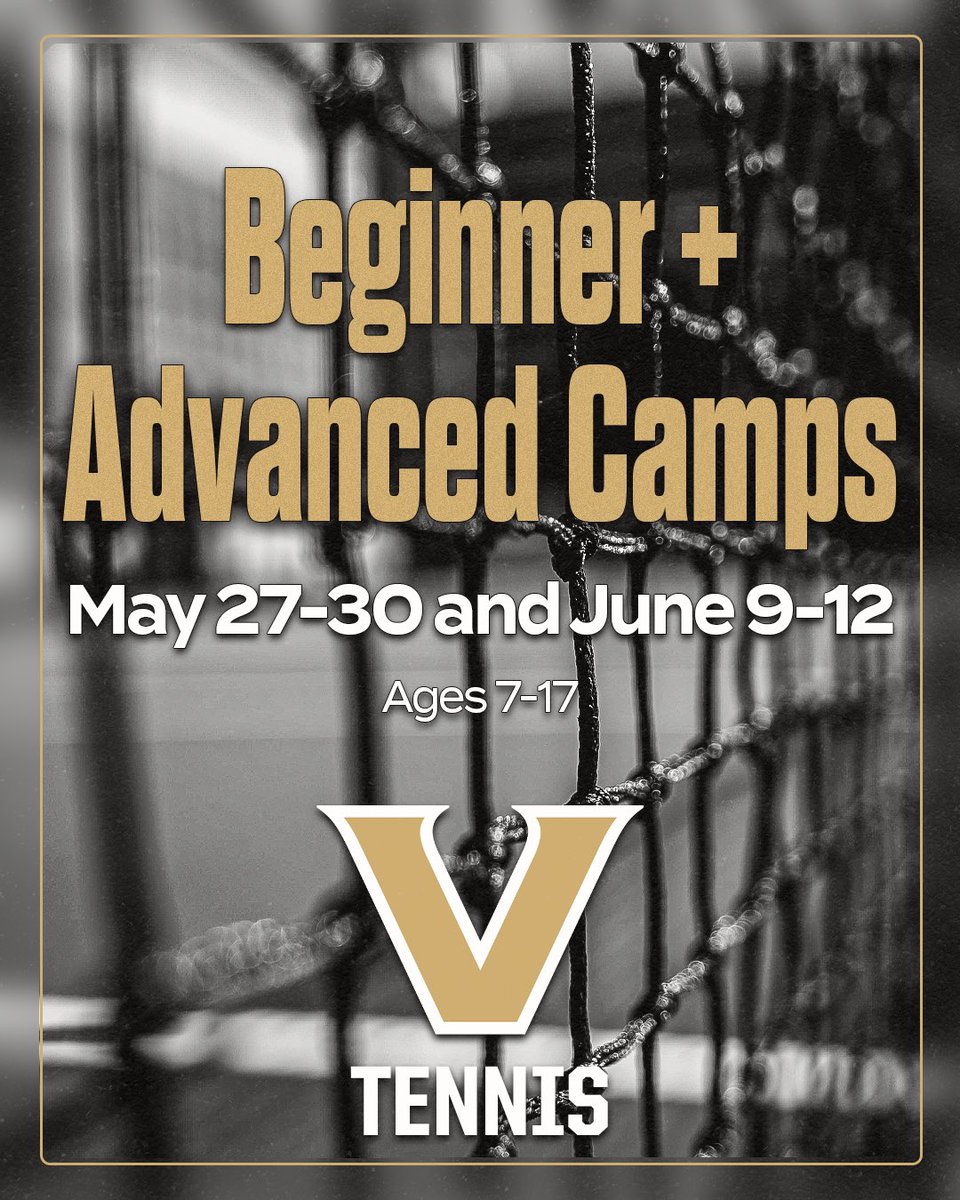 VandyMTennis's tweet image. Spots still open for our summer camps 👀 Register TODAY‼️
May 27-30: Spots available for all levels
June 2-5: Limited availability for advanced
June 9-12: Spots available for all levels
June 16-19: Limited availability for advanced
🔗 vu.edu/2025summertenn…
#FightDores ⬇️⚓️
