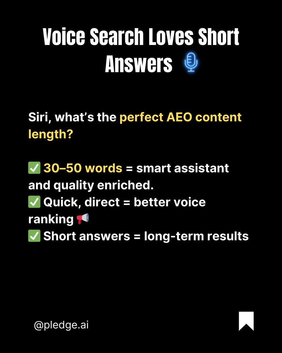 PledgeAi's tweet photo. Think your AEO content is too short or too long? Slide through to find the perfect fit! โ
๐ Follow Pledgeai to get recommended by ChatGPT! ๐ค
#aeo #seo #pledge.ai #content #digitalstrategy #future #tips #voicesearch #googlefriendly #tips https://t.co/VO6imPf93R