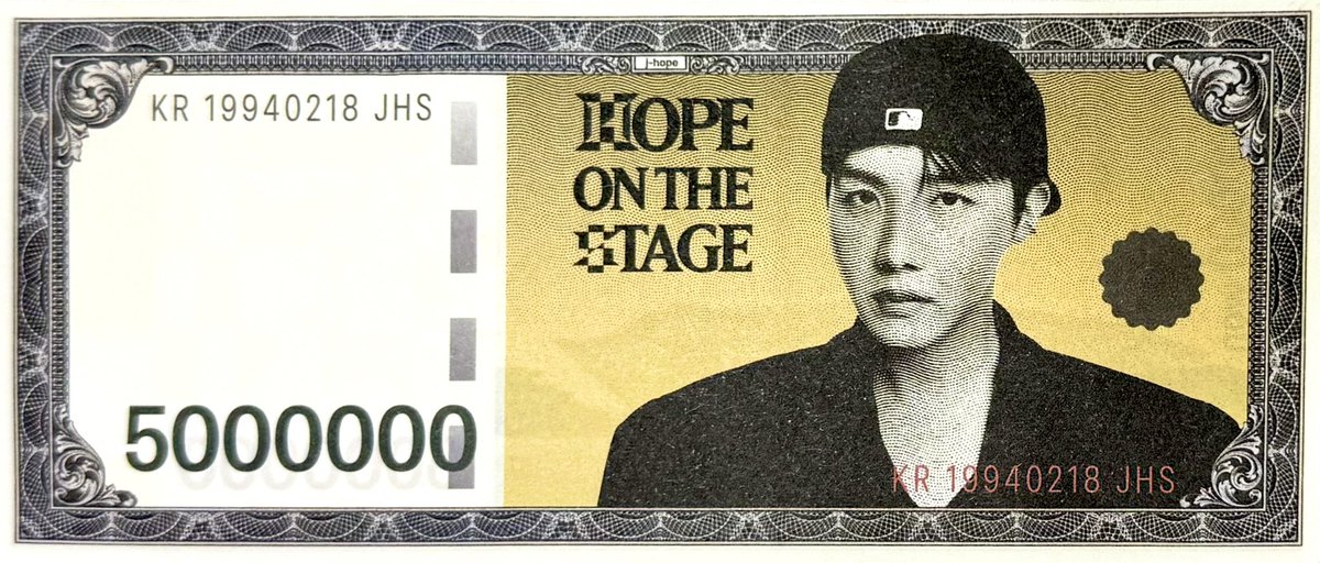 J-HOPE - HOPE ON THE STAGE TOUR [SCAN] Seoul Korean Won 🇰🇷 HOBI
