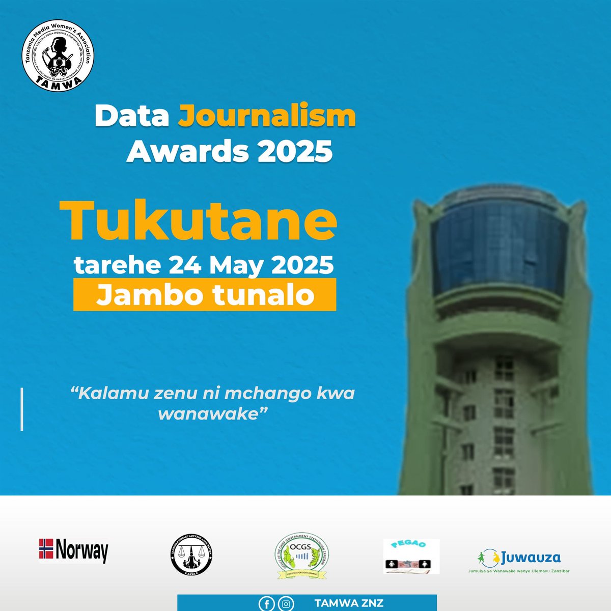 TAMWA Zanzibar (@tamwa_zanzibar) on Twitter photo Data Journalism Awards 2025. Data Journalism Awards 2025.