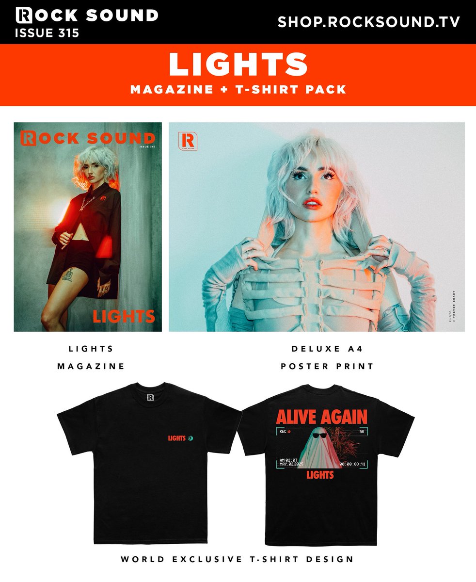 Lights (@lights) on Twitter photo My <a href="/rocksound/">Rock Sound</a> cover is up for preorder🥹 had a great chat with them plus look at the exclusive ghostie shirt
shop.rocksound.tv/products/issue…
Out June 6 My <a href="/rocksound/">Rock Sound</a> cover is up for preorder🥹 had a great chat with them plus look at the exclusive ghostie shirt
shop.rocksound.tv/products/issue…
Out June 6