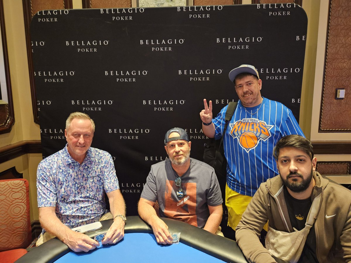 4 way chop in yesterday’s 11am Mystery bounty tournament. We have 3 tournaments scheduled next weekend!