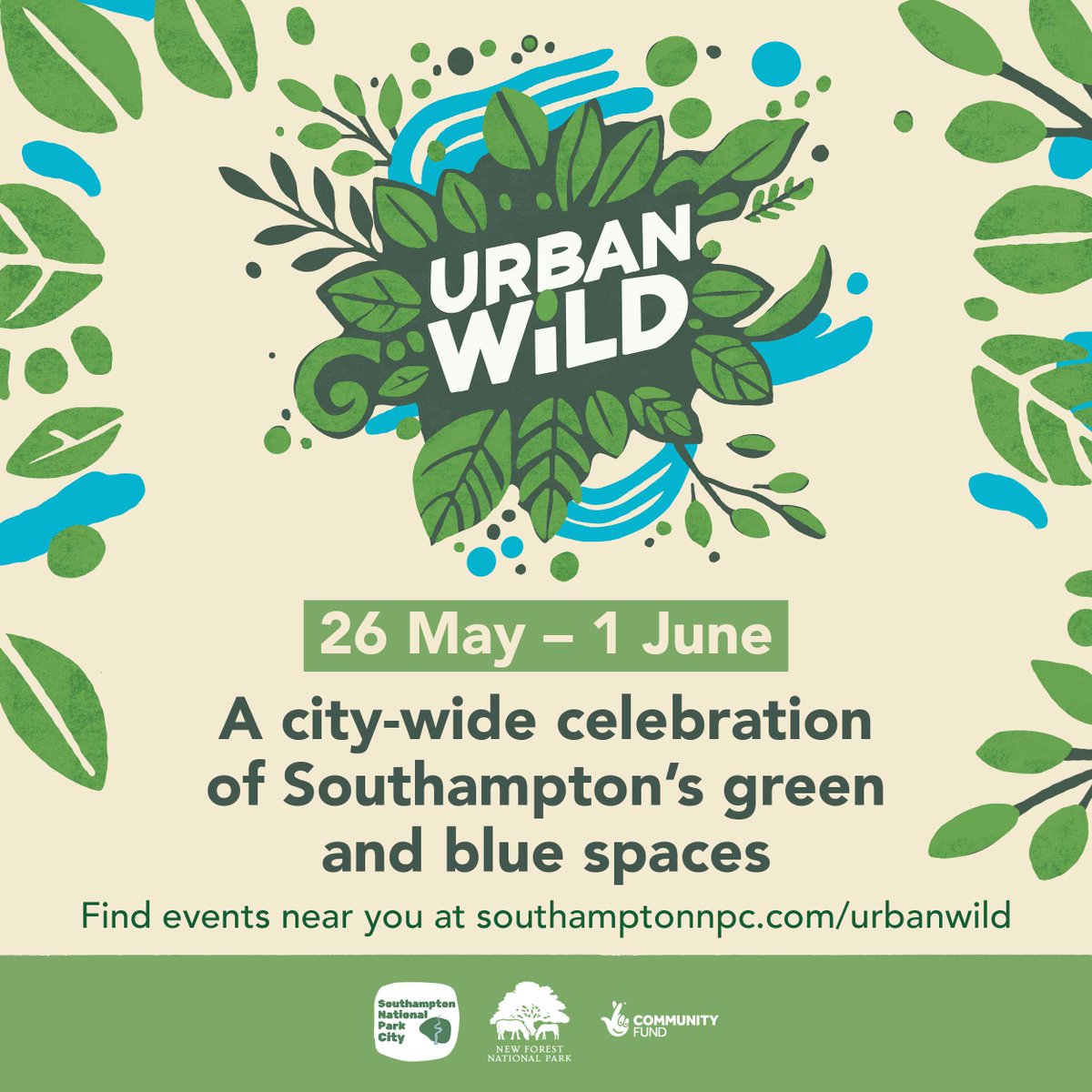 It's two weeks until Urban Wild!

Urban Wild is a week-long celebration of Southampton’s green and blue spaces full of walks, talks, workshops, performances and more.

There will also be a final showcase event on Southampton Common on 1 June!

Find out more and book events at: