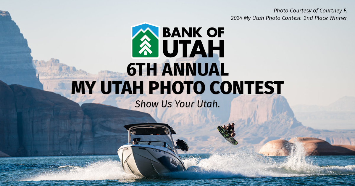 Grab your cameras, folks! It's time again for our My Utah Photo Contest. Enter now through July 11 for your chance to win! Don't wait, show us what Utah is to you!
ow.ly/l6C650VRfak
#myutahmybank #banklocal #communitybank #myutah #photocontest