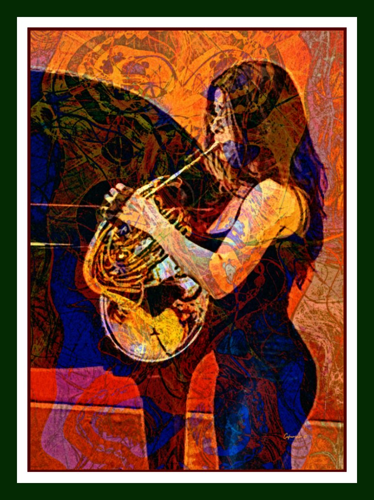 en2dimens's tweet photo. «Tocando trompa 2». Obra digital de Ceferino Díaz Ruiz. #artedigital https://t.co/hhL3phwvCI