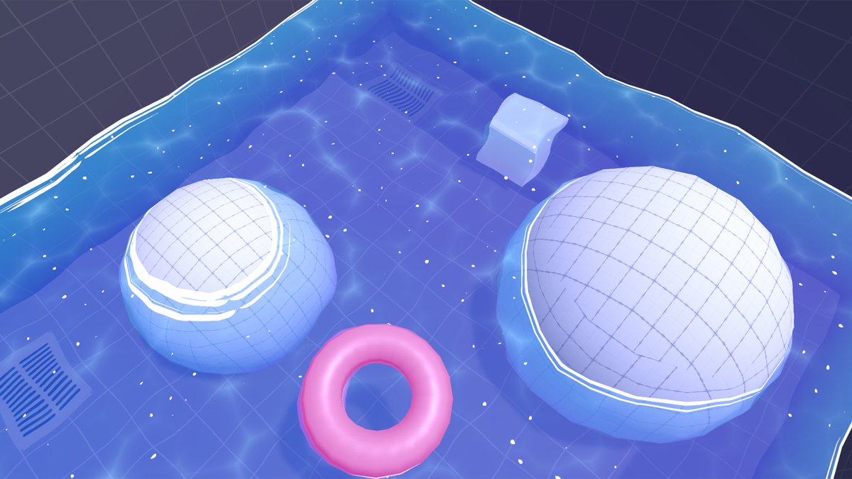 Toon water shader 
fab: fab.com/s/423848fddb23 
unity : assetstore.unity.com/publishers/525… #shader #gamedev #indiegames