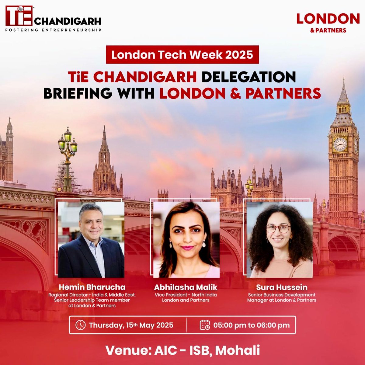 Hemin Bharucha (@heminb) on Twitter photo Looking forward to be back in the dynamic city of Chandigarh and engaging with the vibrant entrepreneurial community at <a href="/TiEChandigarhs/">TiE Chandigarh</a> at the prestigious Indian School of Business, Mohali alongside my esteemed colleagues <a href="/AbhilashaMalik8/">Abhilasha Malik</a> and Sura Hussein.
<a href="/growldnbusiness/">Grow London</a> Looking forward to be back in the dynamic city of Chandigarh and engaging with the vibrant entrepreneurial community at <a href="/TiEChandigarhs/">TiE Chandigarh</a> at the prestigious Indian School of Business, Mohali alongside my esteemed colleagues <a href="/AbhilashaMalik8/">Abhilasha Malik</a> and Sura Hussein.
<a href="/growldnbusiness/">Grow London</a>