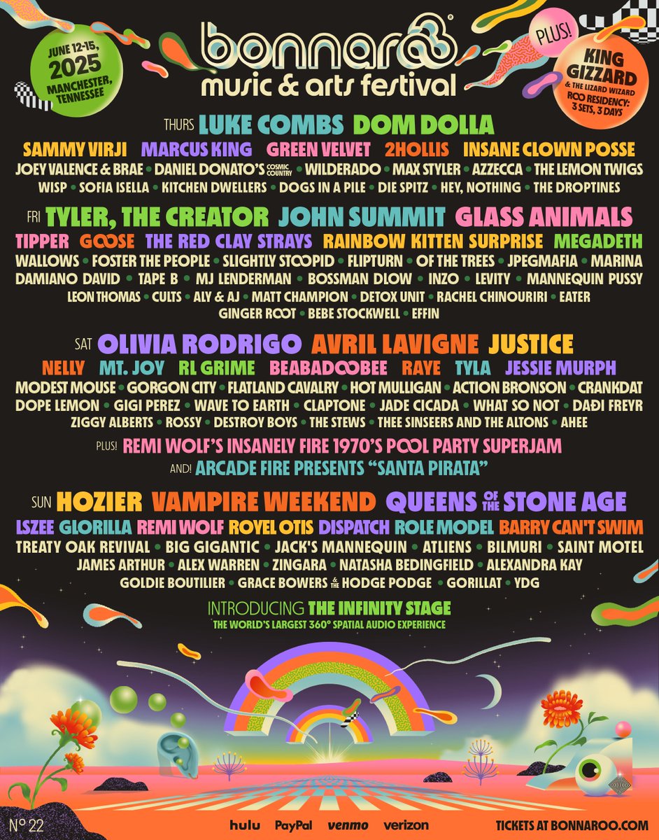 1 MONTH TILL BONNAROO 🌈