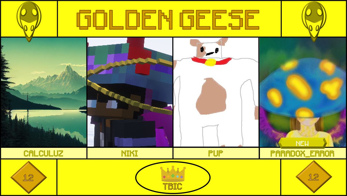Announcing the Golden Geese!

<a href="/CalcuLuZ_/">CalcuLuZ</a>, <a href="/moonblade_/">niki</a>, <a href="/pupgamingg/">Pup</a>, &amp; Paradox_Error!

Watch them compete in TBIC 12 on Saturday, May 17th, at 5pm EST!