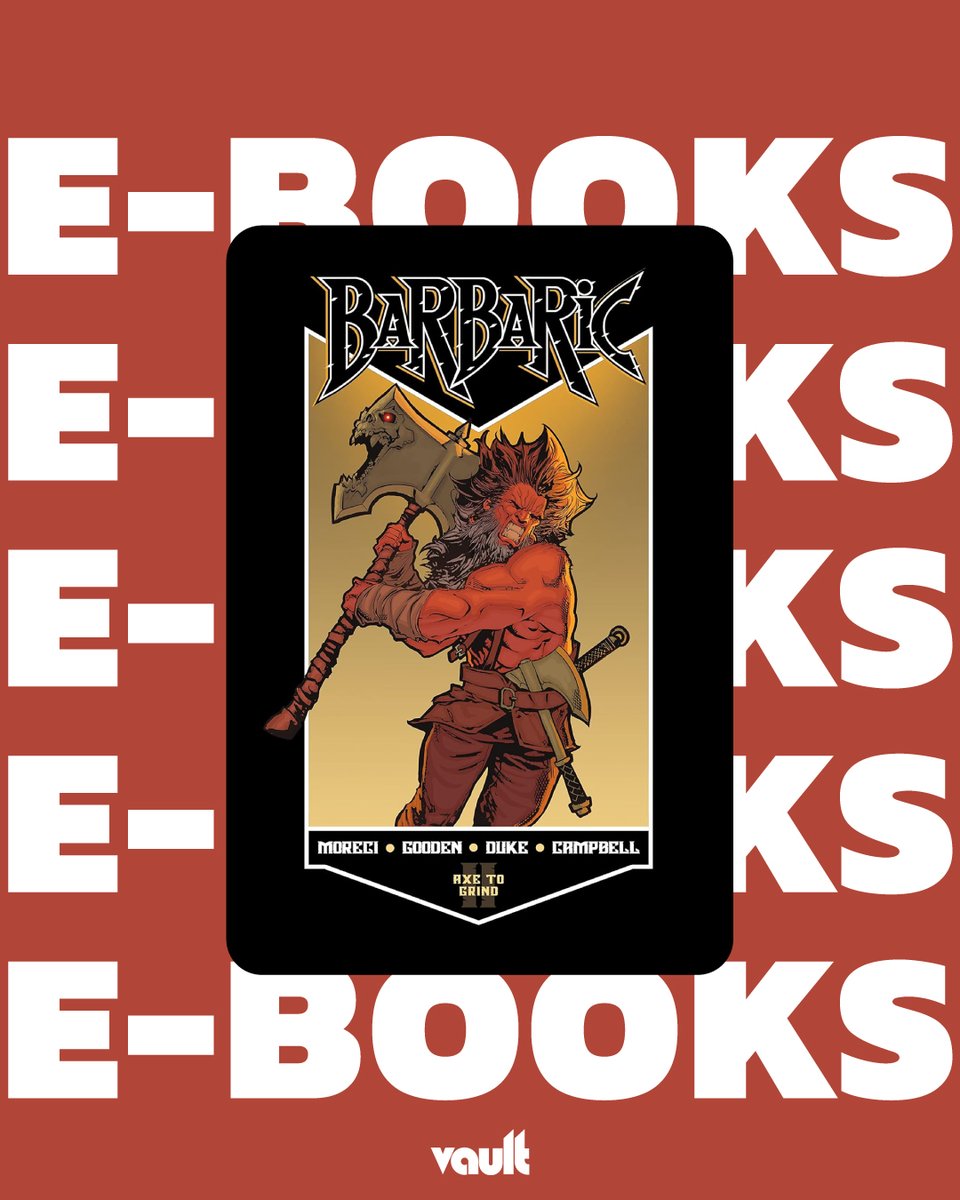 LIMITED TIME <a href="/AmazonKindle/">Kindle</a> DEAL!
Grab BARBARIC series Volume 2 on sale now for just $2.99!

As one of Entertainment Weekly’s “10 Best Comics of 2021,” BARBARIC – featuring Owen the Barbarian and his bloodthirsty companion Axe – returns in a whirlwind of blood, humor, and mayhem!