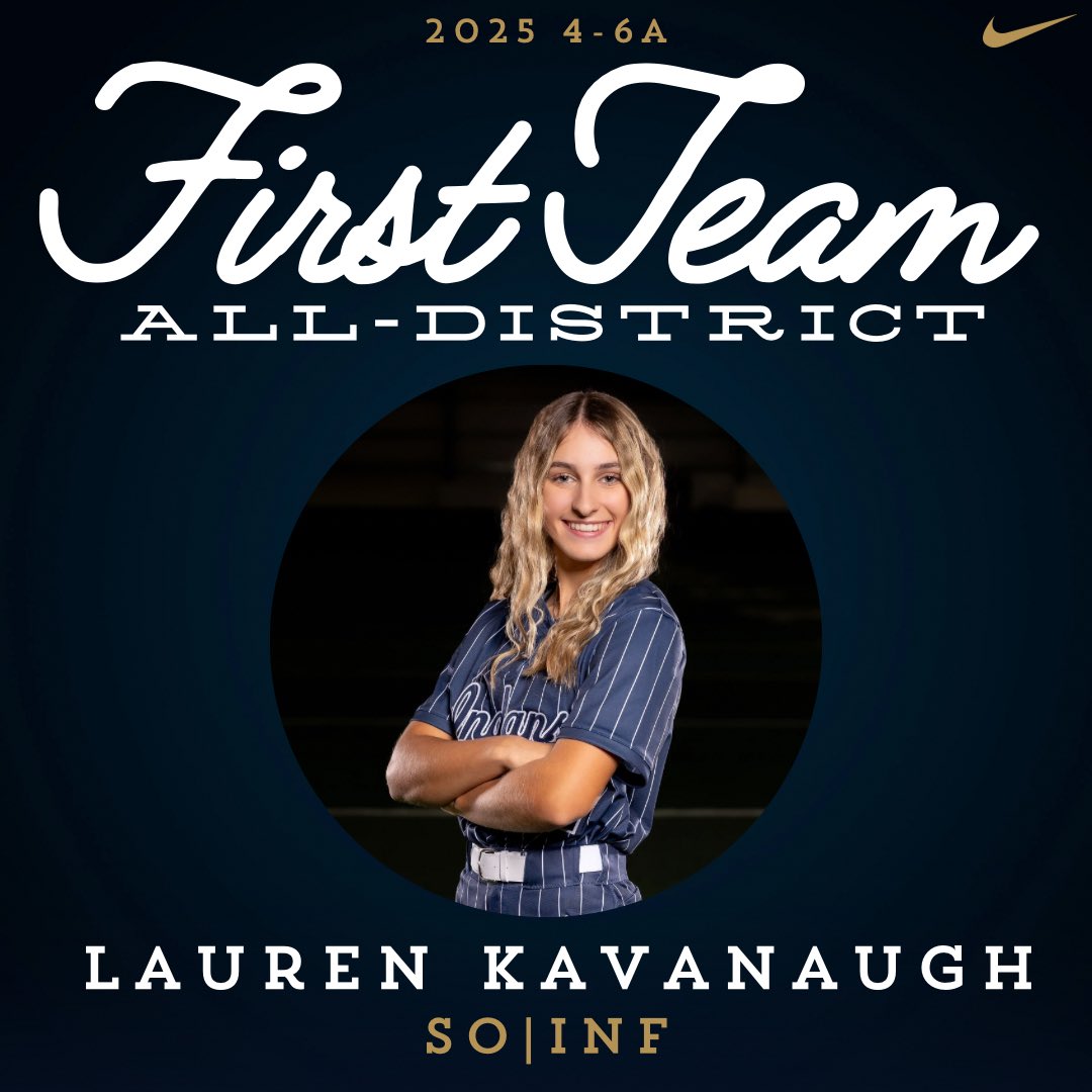 First Team All-District!
Lauren’s glove, bat, and hustle were on full display all year. Congrats on this well-earned honor! #KSB25 #AllDistrict