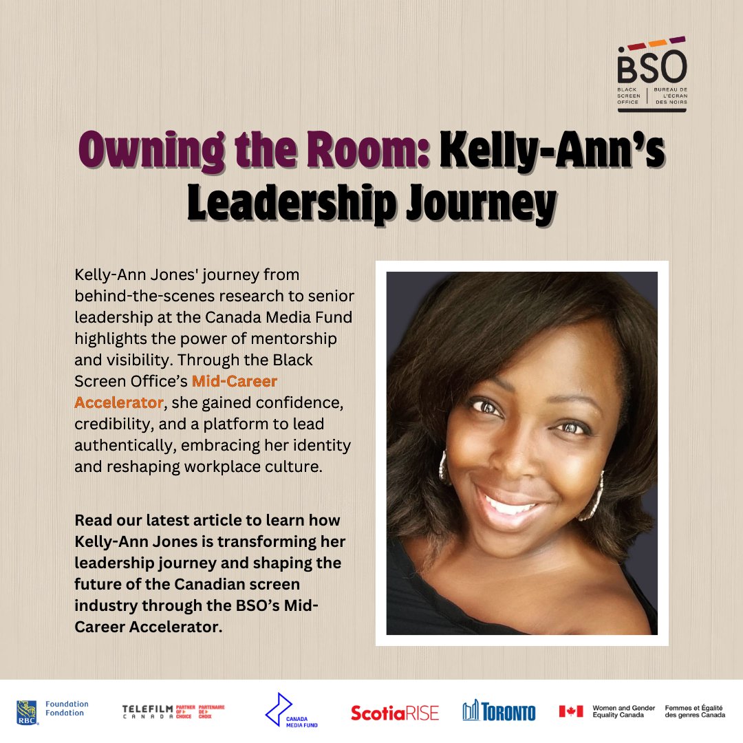 Through the Mid-Career Accelerator, Kelly-Ann Jones, a seasoned professional in research and audience insights, claimed her space, amplified her voice, and stepped into the leadership conversations where decisions are made.

Read more: bso-ben.ca/owning-the-roo…

#CareerAccelerator