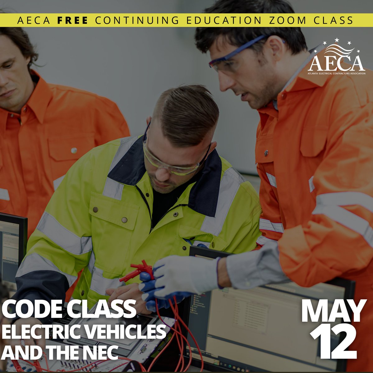 Atlanta Electrical Contractors Association (@aeca_careers) on Twitter photo Make plans to join us ๐๐๐๐๐ ๐๐ญ ๐:๐๐ ๐ฏ๐ข๐ ๐๐๐๐ for our code class where we will be discussing: Electric Vehicles and the NEC.
This class is open to all members and their employees.
Click the link below to join!
us06web.zoom.us/j/88425071668
#electricalcompany #atl ... Make plans to join us ๐๐๐๐๐ ๐๐ญ ๐:๐๐ ๐ฏ๐ข๐ ๐๐๐๐ for our code class where we will be discussing: Electric Vehicles and the NEC.
This class is open to all members and their employees.
Click the link below to join!
us06web.zoom.us/j/88425071668
#electricalcompany #atl ...
