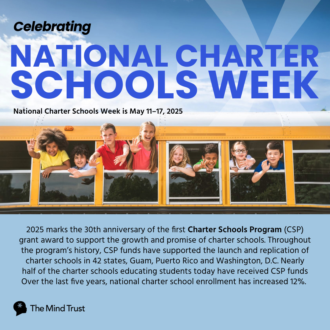 We're excited to celebrate National Charter Schools Week! Public charter schools are instrumental in educating students throughout the U.S. In the past five years alone, charter school enrollment has increased by 12% nationwide, reaching a remarkable 3.7 million students!
