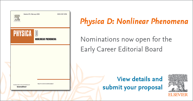Deadline 15th May! Join the PHYSD Early Career Editorial Board (ECEB). Nominations are now open and will be accepted between 14 April and 15 May 2025. Read full details: spkl.io/6012fUBs4
#SIAMDS25 #ECEB #ECR