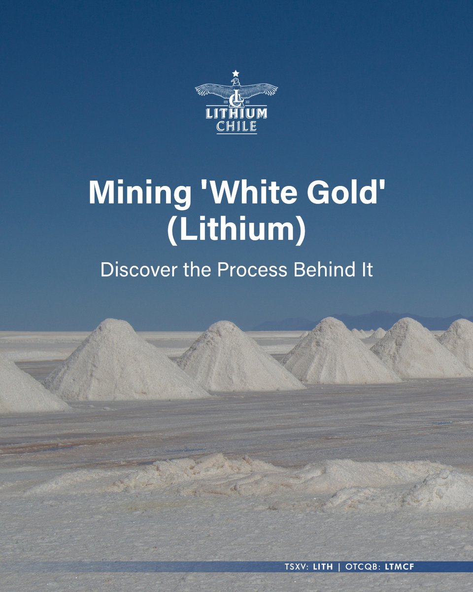 Lithium Chile Inc. (@chilelithium) on Twitter photo Did you know? Extracting #lithium from ores is a multi-step journey—from mining to concentration and chemical processing.
⛏️ See it in action: asmbly.link/THYIIgF
🇨🇦 $LITH 🇺🇸 $LTMCF
#TSX #TSXV $LITH.V #OTCQB Did you know? Extracting #lithium from ores is a multi-step journey—from mining to concentration and chemical processing.
⛏️ See it in action: asmbly.link/THYIIgF
🇨🇦 $LITH 🇺🇸 $LTMCF
#TSX #TSXV $LITH.V #OTCQB