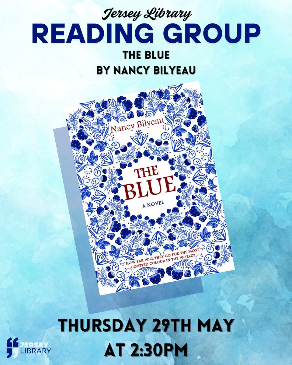 This month's Reading Group will be discussing the book "The Blue" by Nancy Bilyeau, a historical romance about female artist in eighteenth century London.

We will be meeting on Thursday 29th May at 2:30pm. We hope to see you there and hear your thoughts on the book!