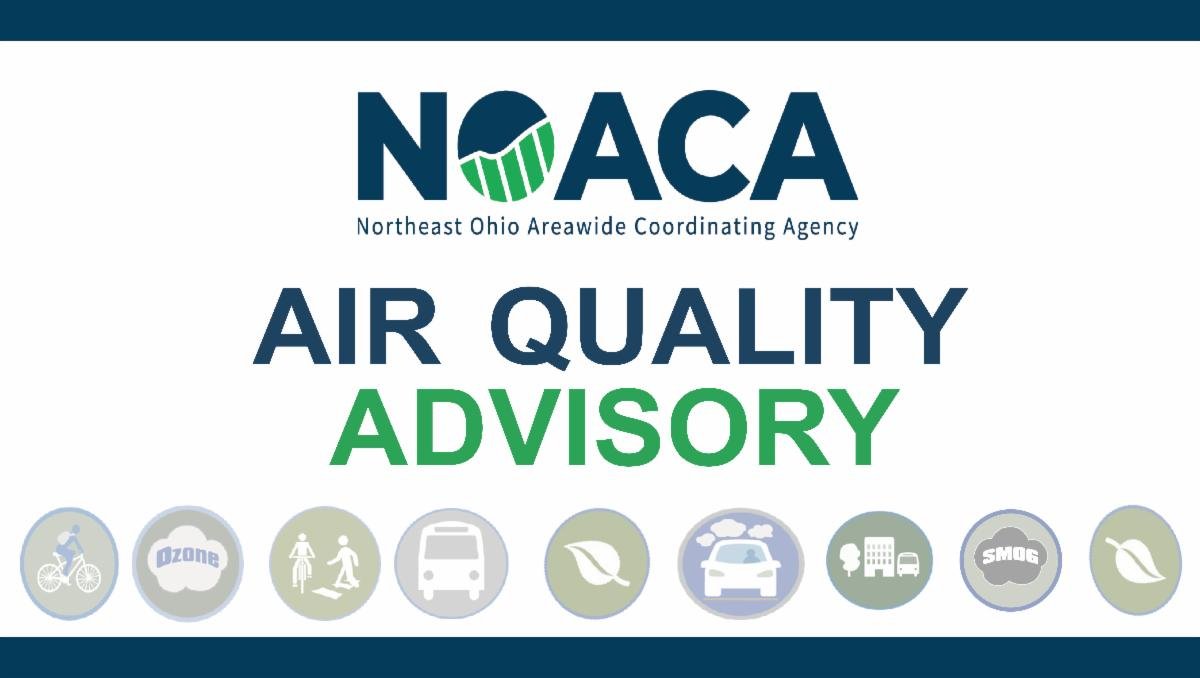 CleDPH's tweet image. Per NOACA, "An Air Quality Advisory for ground-level ozone has been issued for Ashtabula, Cuyahoga, Geauga, Lake, Lorain, Medina, Portage, and Summit Counties. The advisory will be effective through Monday, May 12. Air quality levels may be "Unhealthy for Sensitive Groups"
