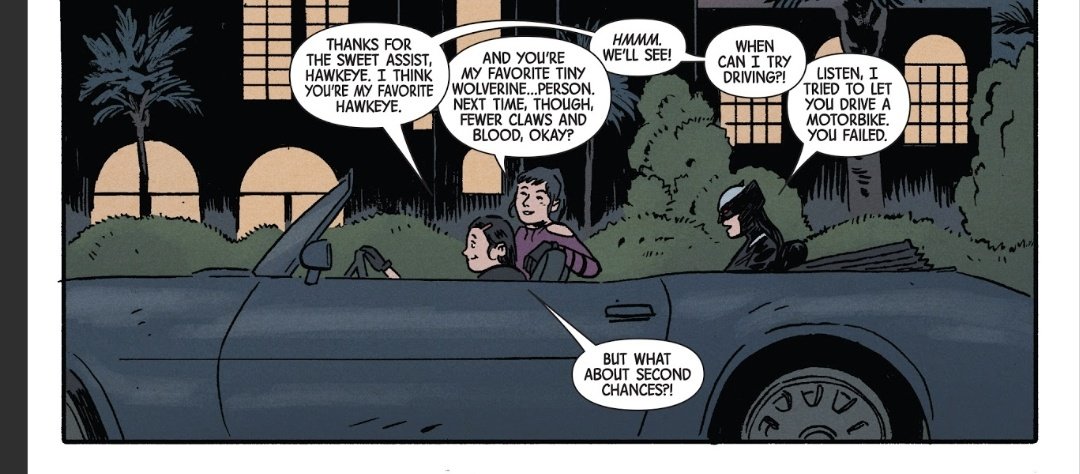 Aqua_X0's tweet photo. @CVBrady @CalorVini @KeyWatkins51299 I literally showed u a comic panel where clint calls her hawkeye. The only reason why she gets called kate sometimes is just not to confuse people but that's usually when clint is there. If u want, here's another hero calling kate hawkeye. https://t.co/4ovdtBFhEl
