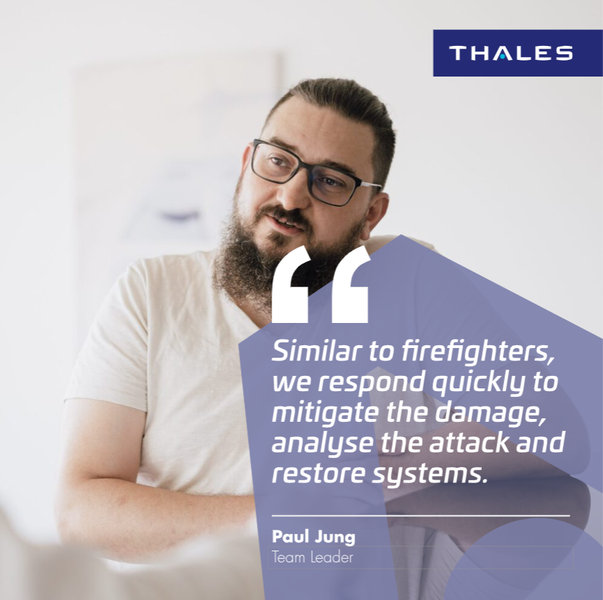 Spend 5 minutes with Paul Jung, Team Leader at #Thales, as he recounts how he initiated an incident response service from the ground up and discusses the specific challenges within the #ATM domain, which requires passion, perseverance, and dedication to tackle large-scale