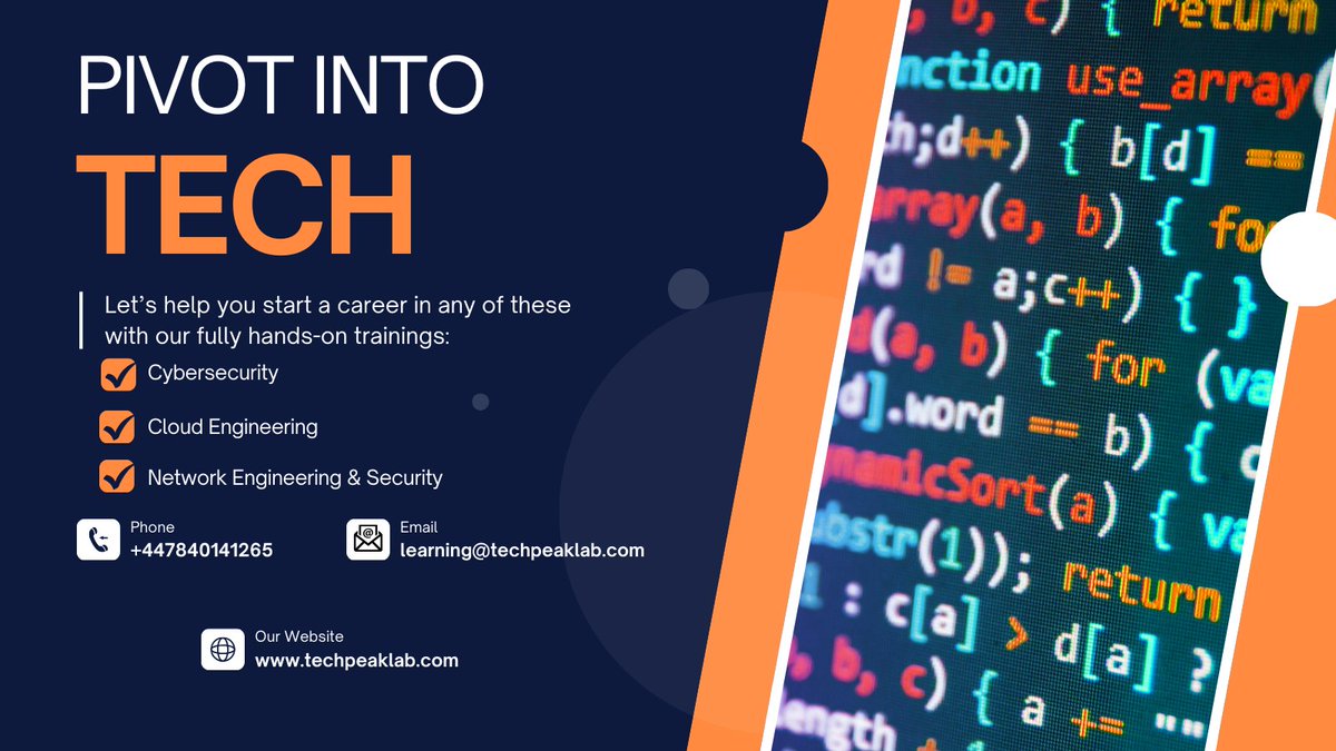 akintunero's tweet image. The next bootcamp cohort kicks off soon!
First 2 classes are FREE trial sessions — come see if it’s the right fit for you.
sign up here: techpeaklab.com/apply