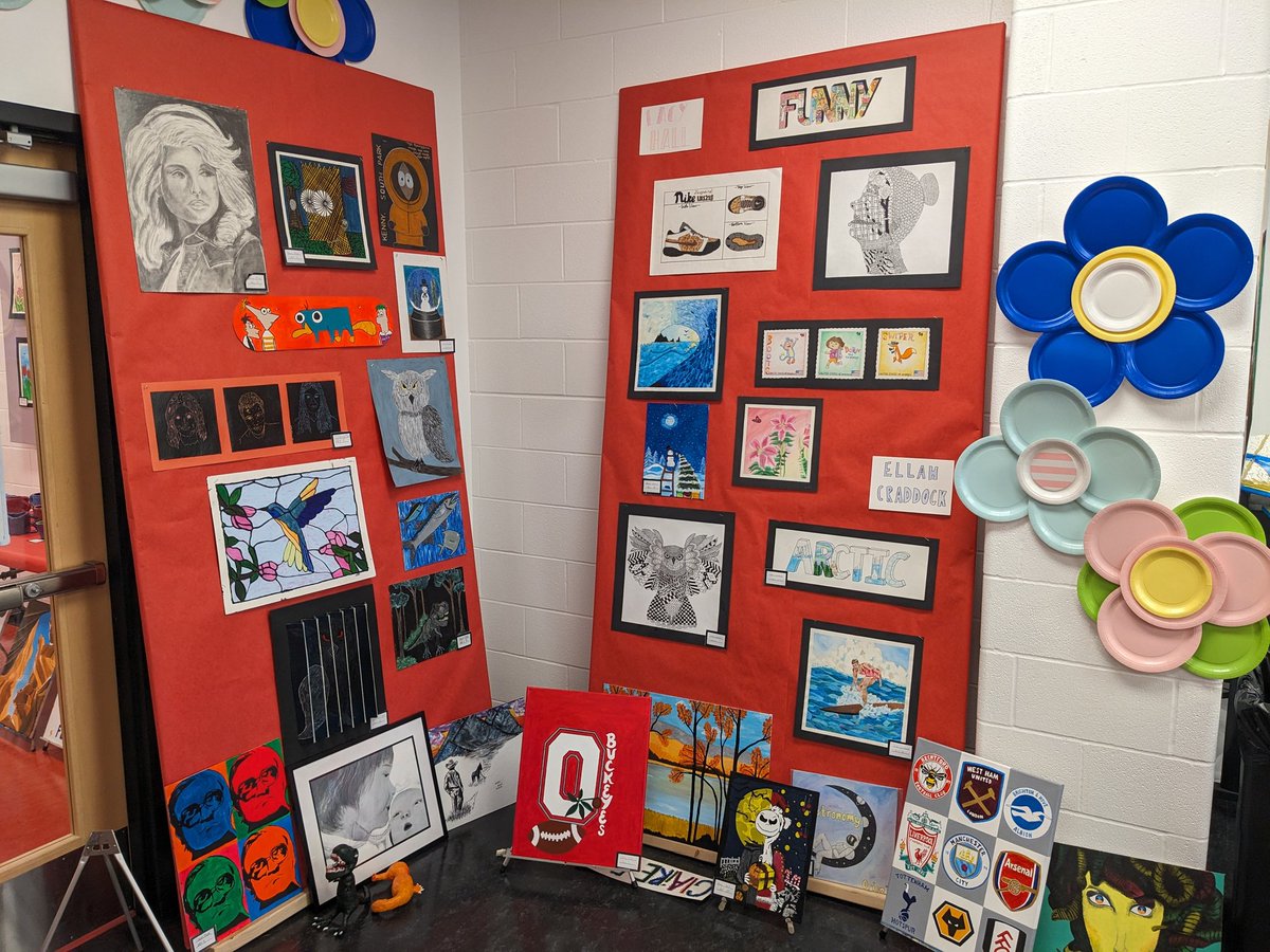 It's Fine Arts Week at MHS! Projects are displayed throughout the building, our band concert is Monday night at 7:00, and our choir concert is Wednesday evening at 7:00 🎶🎺🥁🎤🎨