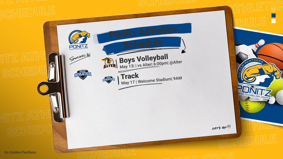Mark your calendars! Check out the latest schedule update for Ponitz Athletics. Let's keep the Golden Panther spirit alive! #GoGoldenPanthers