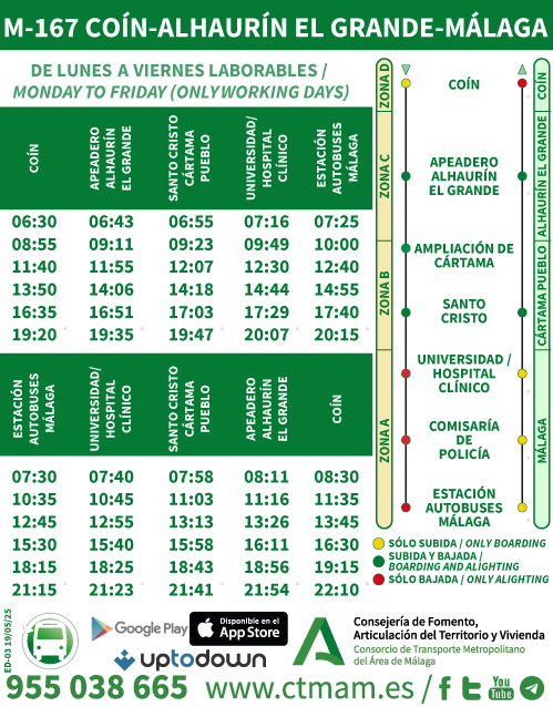 Nuevas paradas de transporte en la línea M-167 #coin - #alhaurinelgrande - #malaga

ctmam.es/nuevas-paradas…